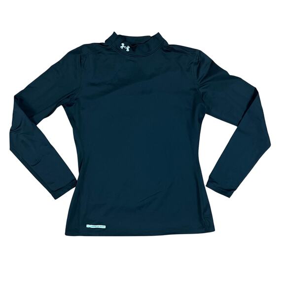 Under Armour ColdGear Mock Neck Compression Shirt - Women's LG Black - Picture 1 of 7